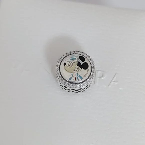 Pandora Disney Riviera Resort Button Charm S925 Silver for Bracelet Pendant - Picture 4 of 7